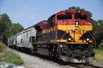 Grain train rolls east on the ex-Alton